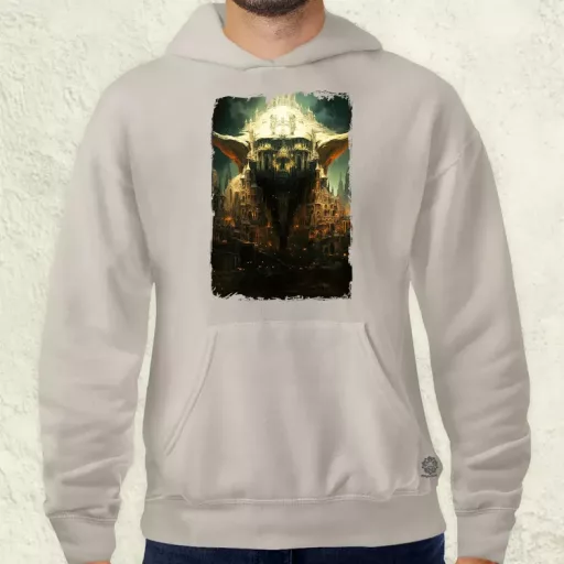 Pareidolia Yoda város fantázia v3 férfi pulóver