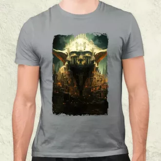 Pareidolia Yoda város fantázia v3 férfi póló