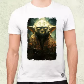 Pareidolia Yoda város fantázia v3 férfi póló