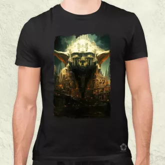 Pareidolia Yoda város fantázia v3 férfi póló