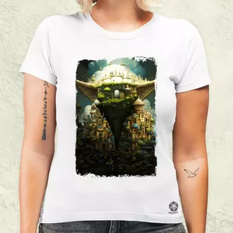 Pareidolia Yoda város fantázia v4 női póló