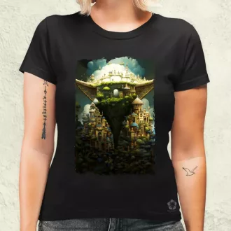 Pareidolia Yoda város fantázia v4 női póló