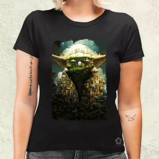 Pareidolia Yoda város fantázia v4 női póló