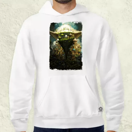 Pareidolia Yoda város fantázia v4 férfi pulóver
