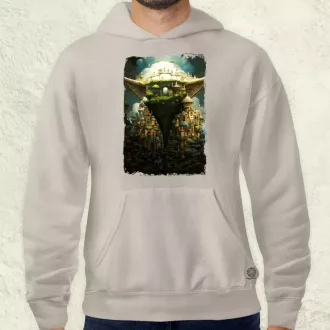Pareidolia Yoda város fantázia v4 férfi pulóver