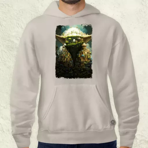 Pareidolia Yoda város fantázia v4 férfi pulóver
