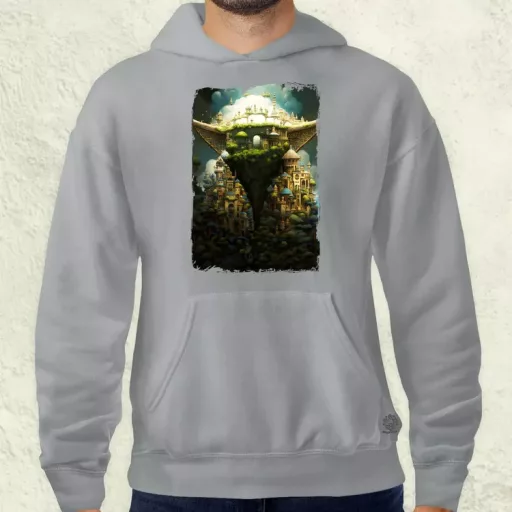 Pareidolia Yoda város fantázia v4 férfi pulóver