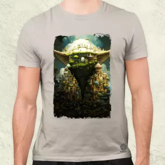 Pareidolia Yoda város fantázia v4 férfi póló
