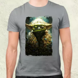 Pareidolia Yoda város fantázia v4 férfi póló