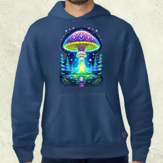 Pszichedelikus gomba UFO v1 férfi pulóver
