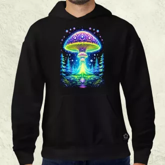 Pszichedelikus gomba UFO v1 férfi pulóver