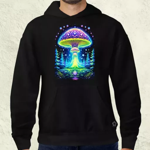 Pszichedelikus gomba UFO v1 férfi pulóver