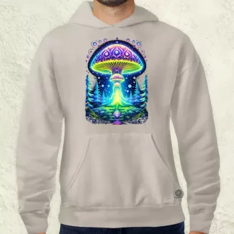 Pszichedelikus gomba UFO v1 férfi pulóver