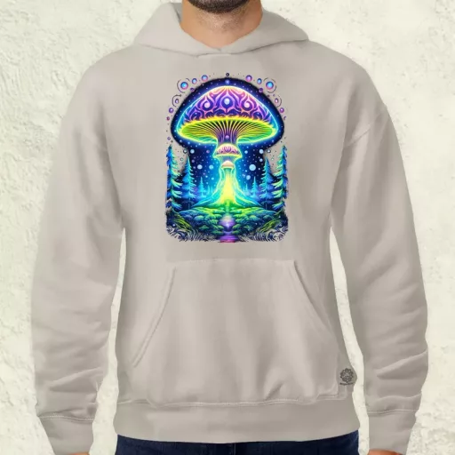 Pszichedelikus gomba UFO v1 férfi pulóver