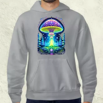 Pszichedelikus gomba UFO v1 férfi pulóver