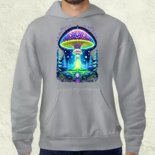 Pszichedelikus gomba UFO v1 férfi pulóver