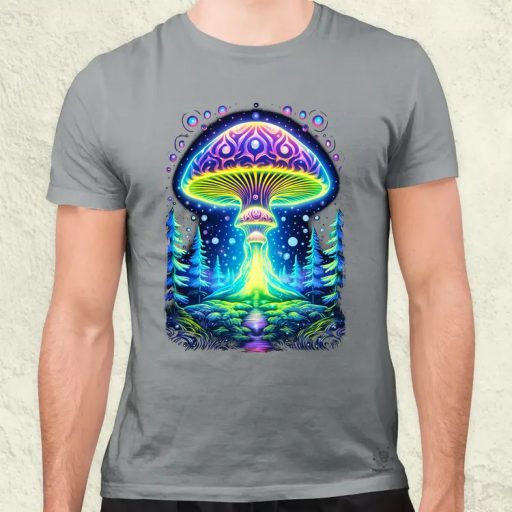 Pszichedelikus gomba UFO v1 férfi póló