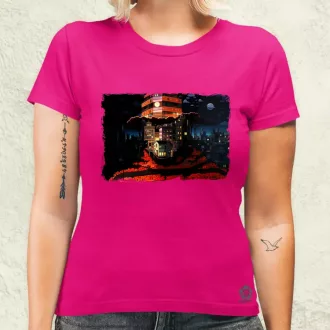 Pareidolia Freddy Krueger város fantázia v1 női póló