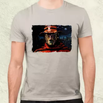 Pareidolia Freddy Krueger város fantázia v1 férfi póló