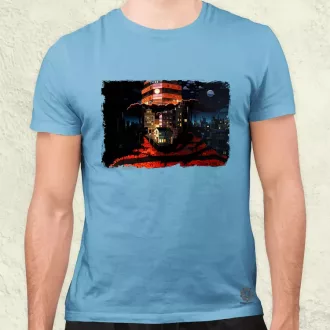 Pareidolia Freddy Krueger város fantázia v1 férfi póló