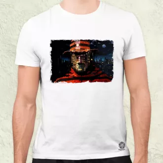 Pareidolia Freddy Krueger város fantázia v1 férfi póló