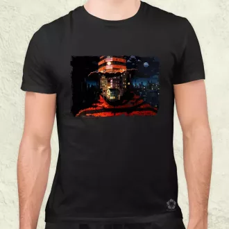 Pareidolia Freddy Krueger város fantázia v1 férfi póló