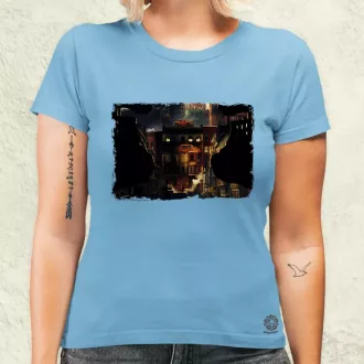 Pareidolia Freddy Krueger város fantázia v3 női póló