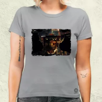 Pareidolia Freddy Krueger város fantázia v3 női póló