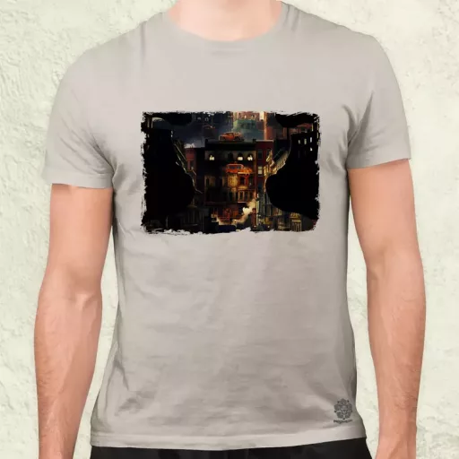 Pareidolia Freddy Krueger város fantázia v3 férfi póló