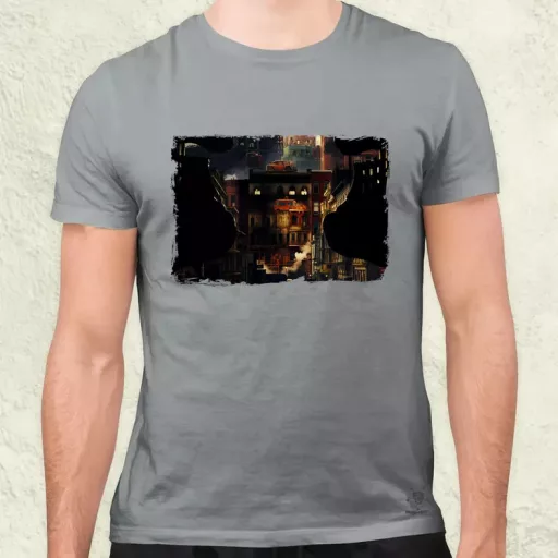 Pareidolia Freddy Krueger város fantázia v3 férfi póló