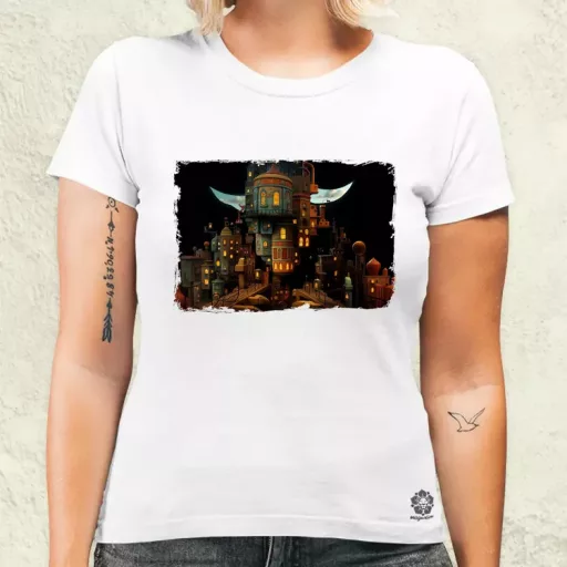 Pareidolia Freddy Krueger város fantázia v4 női póló