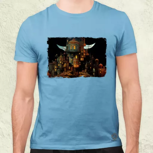 Pareidolia Freddy Krueger város fantázia v4 férfi póló