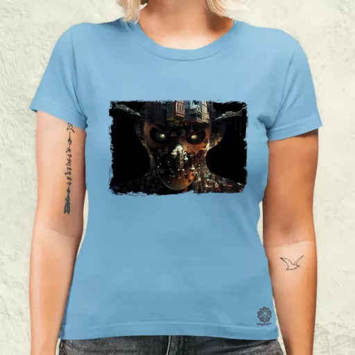 Pareidolia Freddy Krueger város fantázia v5 női póló
