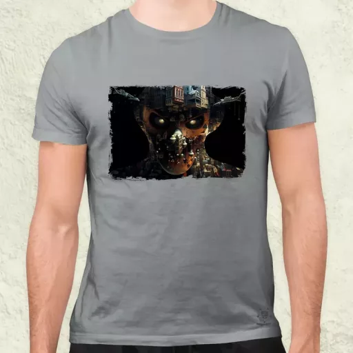 Pareidolia Freddy Krueger város fantázia v5 férfi póló