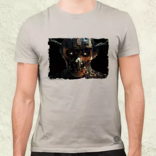 Pareidolia Freddy Krueger város fantázia v5 férfi póló