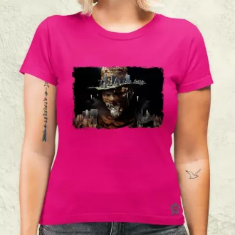 Pareidolia Freddy Krueger város fantázia v6 női póló