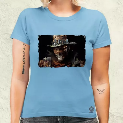 Pareidolia Freddy Krueger város fantázia v6 női póló