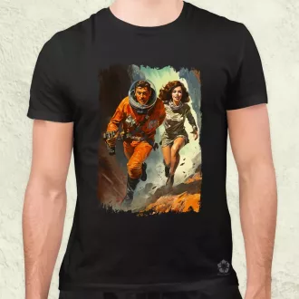 Retró sci-fi v12 férfi póló