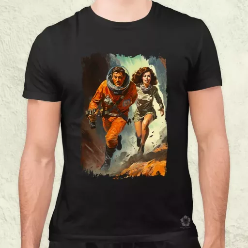 Retró sci-fi v12 férfi póló