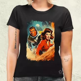 Retró sci-fi v16 női póló