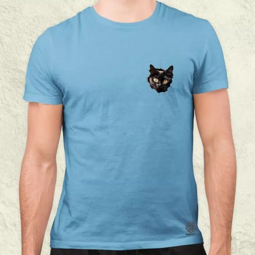 3D cica zseb férfi póló