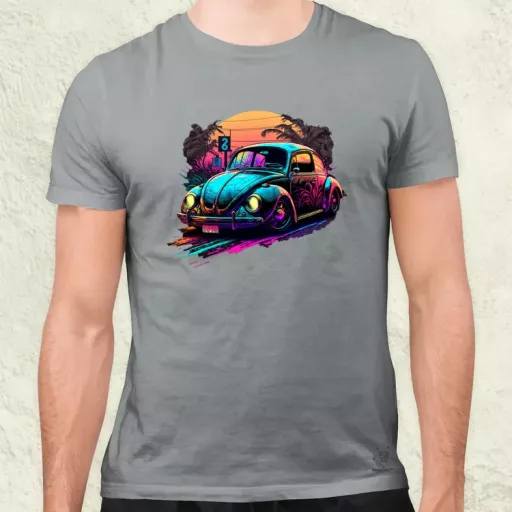Retró hullám Volkswagen Bogár v1 férfi póló