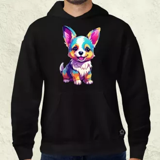 Corgi kölyök v3 férfi pulóver