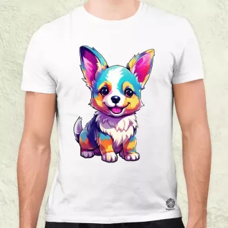 Corgi kölyök v3 férfi póló