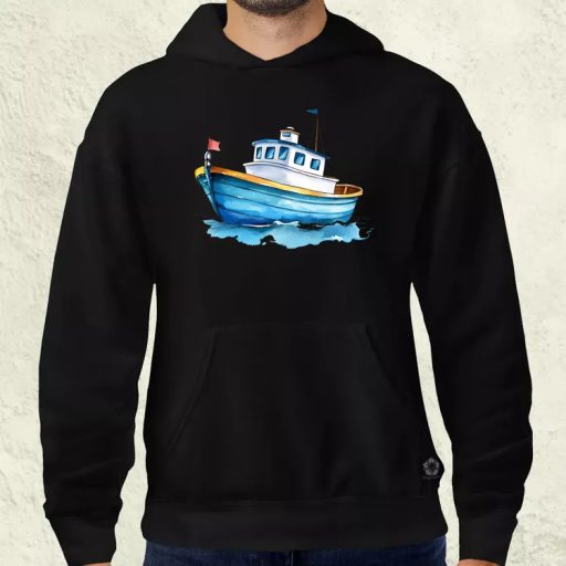 Hajó rajz v4 férfi pulóver