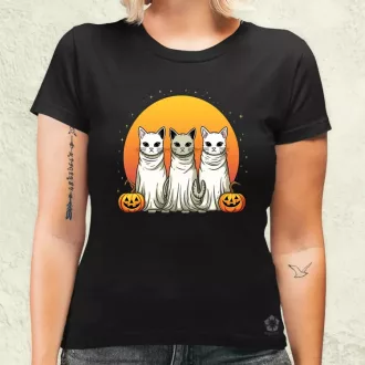 Halloween cicák v1 női póló