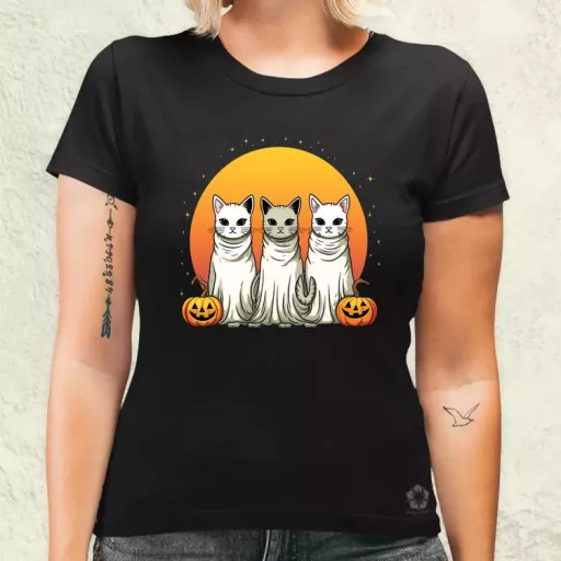 Halloween cicák v1 női póló