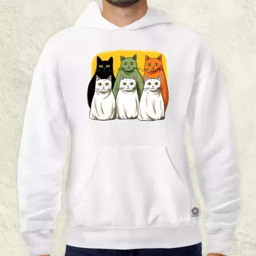 Halloween cicák v2 férfi pulóver
