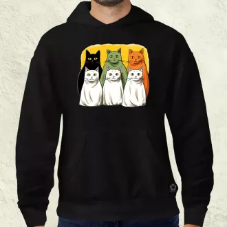 Halloween cicák v2 férfi pulóver