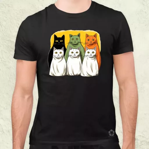Halloween cicák v2 férfi póló